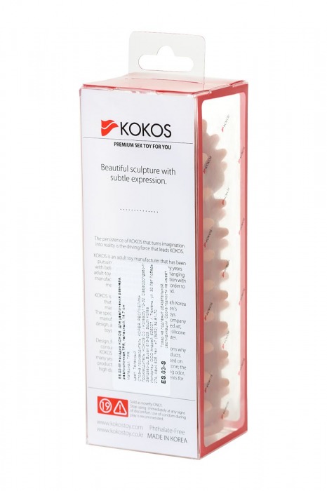 Телесная реалистичная насадка KOKOS Extreme Sleeve 03 с дополнительной стимуляцией - 12,7 см. - KOKOS - в Екатеринбурге купить с доставкой