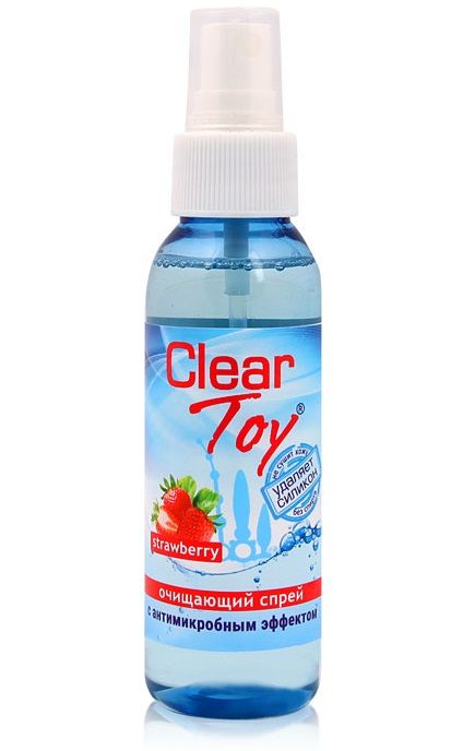 Очищающий спрей для игрушек CLEAR TOY Strawberry - 100 мл. - Биоритм - купить с доставкой в Екатеринбурге