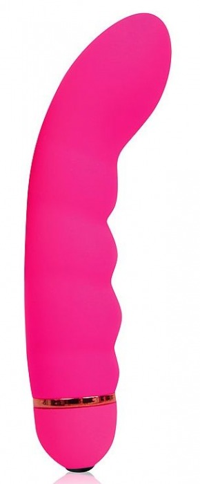 Розовый изогнутый вибромассажер с 20 режимами вибрации - 17 см. - Cosmo