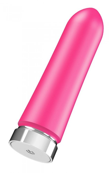 Розовая перезаряжаемая вибропуля VeDO Bam - 9,7 см. - VeDO