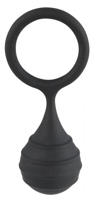 Черное силиконовое кольцо Cock ring   weight с утяжелением - Orion - в Екатеринбурге купить с доставкой
