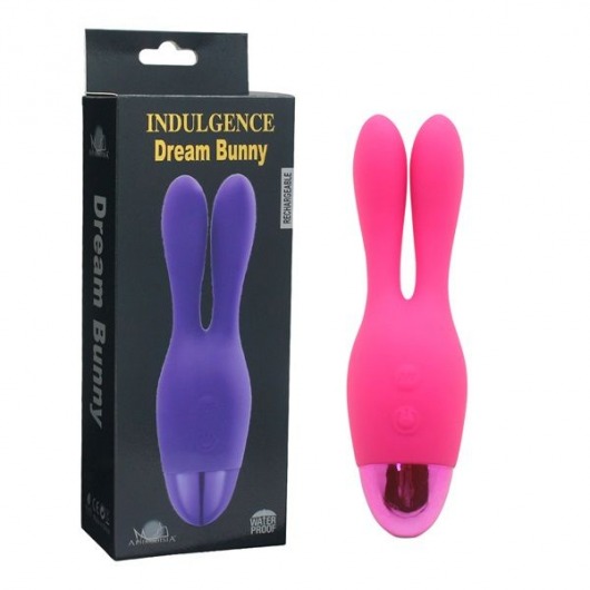 Розовый вибратор INDULGENCE Rechargeable Dream Bunny - 15 см. - Howells