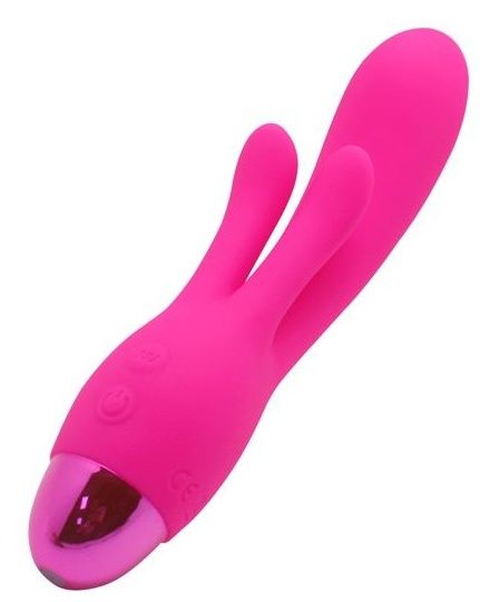 Розовый вибратор INDULGENCE Rechargeable Frolic Bunny - 18,7 см. - Howells