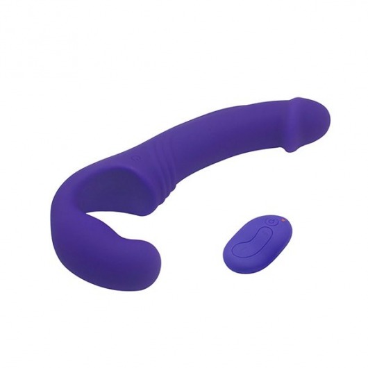 Фиолетовый безремневой вибрострапон с пультом - 21,5 см. - Howells - купить с доставкой в Екатеринбурге