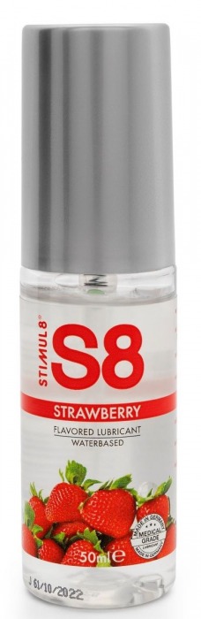 Лубрикант S8 Flavored Lube со вкусом клубники - 50 мл. - Stimul8 - купить с доставкой в Екатеринбурге