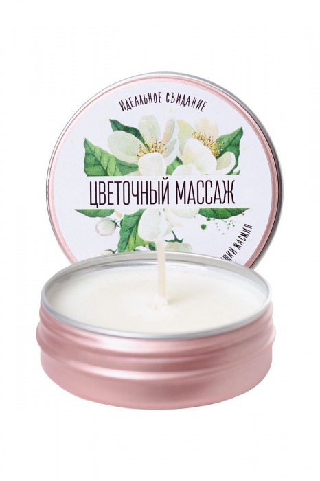 Массажная свеча «Цветочный массаж» с ароматом жасмина - 30 мл. - ToyFa - купить с доставкой в Екатеринбурге