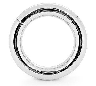 Серебристое среднее эрекционное кольцо на магнитах - Bior toys - в Екатеринбурге купить с доставкой