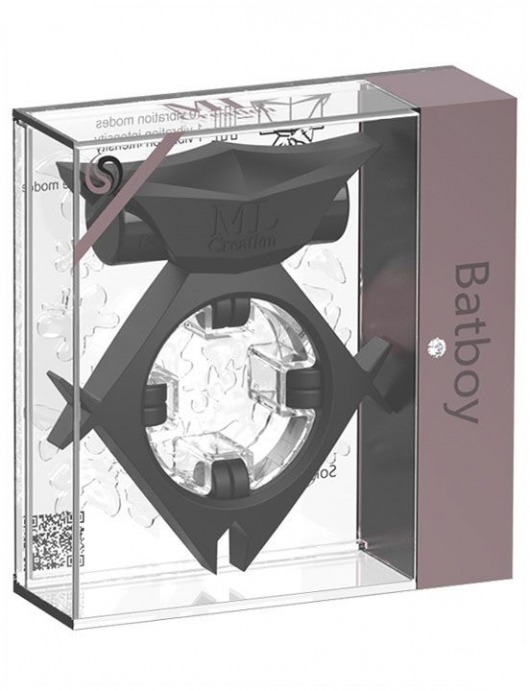 Черное эрекционное виброкольцо Batboy Ring - ML Creation - в Екатеринбурге купить с доставкой