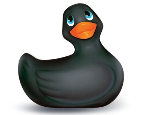 Чёрный вибратор-утенок I Rub My Duckie - Big Teaze Toys - купить с доставкой в Екатеринбурге