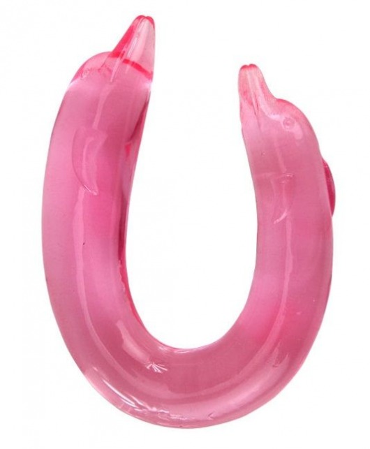 Розовый двойной фаллоимитатор Dolphin - 30,5 см. - Baile