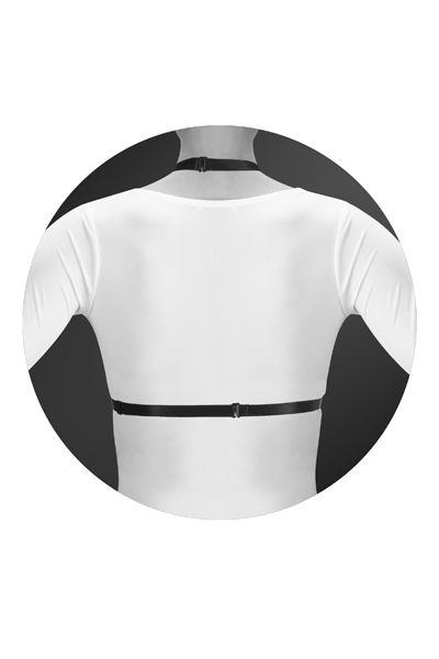Черная упряжь на грудь Clara - Bijoux Pour Toi - купить с доставкой в Екатеринбурге