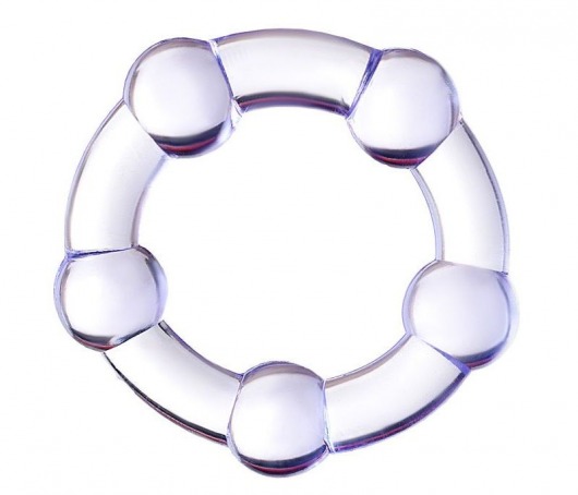 Фиолетовое эрекционное кольцо на пенис с бусинами - Штучки-дрючки - в Екатеринбурге купить с доставкой