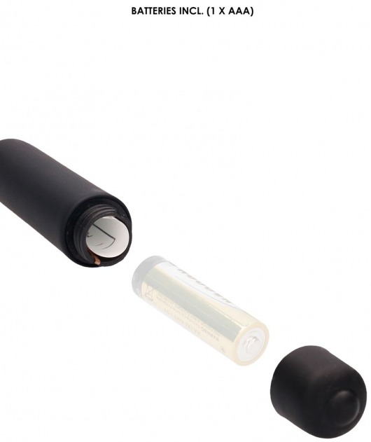 Черный стимулятор уретры с вибрацией Silicone Vibrating Bullet Plug With Beaded Tip - Shots Media BV - купить с доставкой в Екатеринбурге