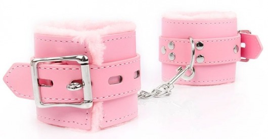 Розовые мягкие наручники на регулируемых ремешках - Notabu - купить с доставкой в Екатеринбурге