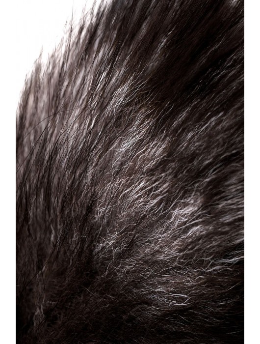 Серебристая металлическая анальная втулка с хвостом чернобурой лисы - размер S - ToyFa - купить с доставкой в Екатеринбурге