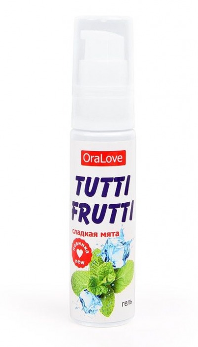 Гель-смазка Tutti-frutti со вкусом сладкой мяты - 30 гр. - Биоритм - купить с доставкой в Екатеринбурге