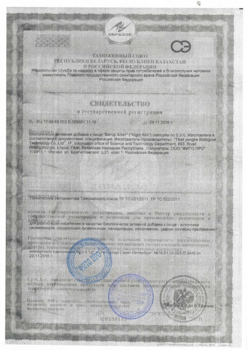 БАД для мужчин  Вигор Али+  - 10 капсул (0,3 гр.) - ФИТО ПРО - купить с доставкой в Екатеринбурге