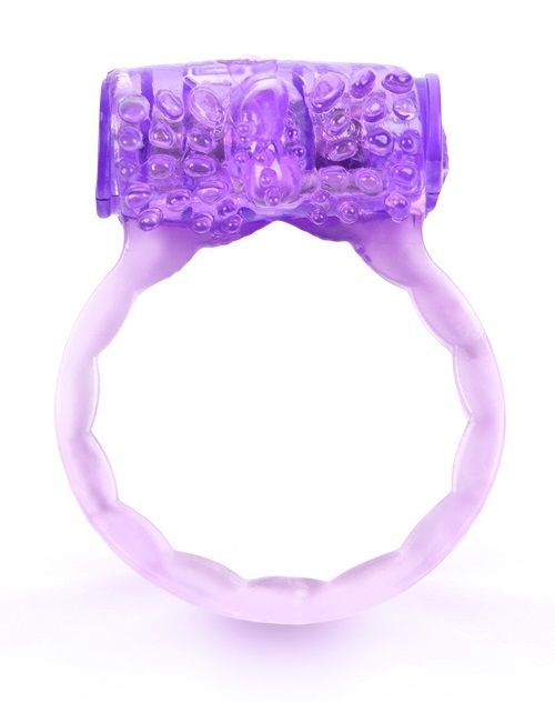 Фиолетовое эрекционное кольцо c вибропулей - Brazzers - в Екатеринбурге купить с доставкой