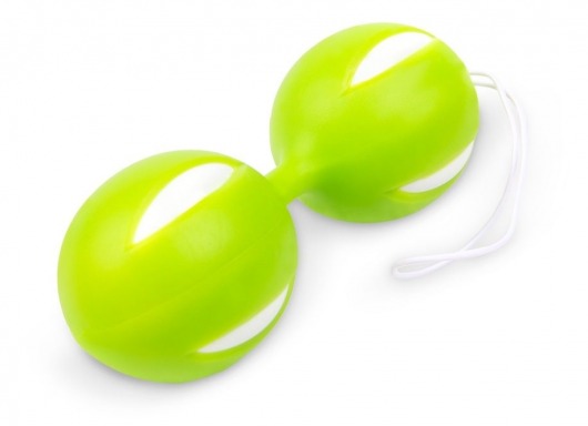 Зеленые вагинальные шарики с петелькой - Brazzers