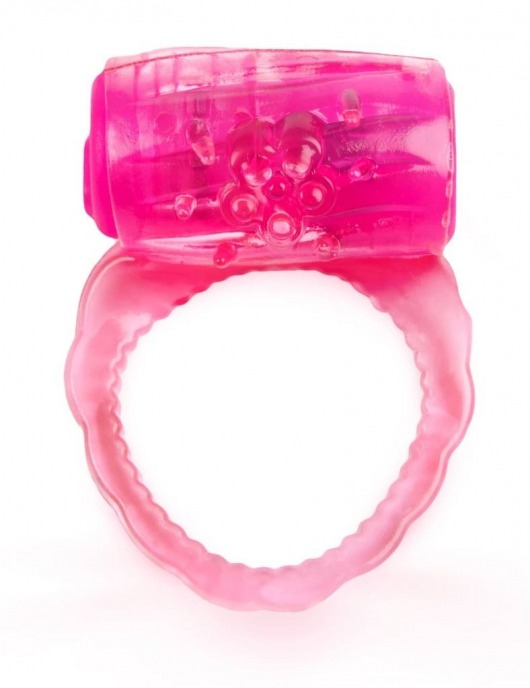 Розовое эрекционное кольцо с вибропулей - Brazzers - в Екатеринбурге купить с доставкой