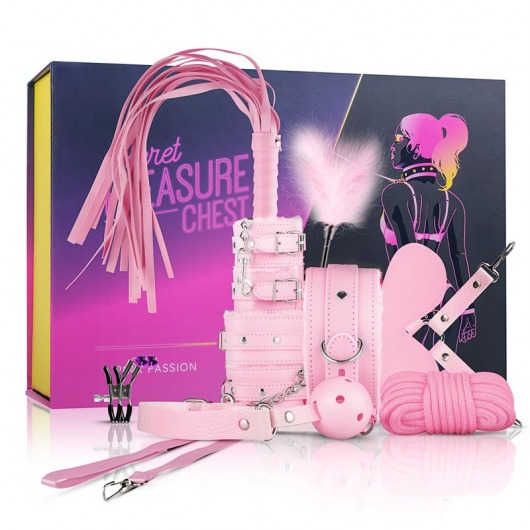 Розовый эротический набор Pink Pleasure - Secret Pleasure Chest - купить с доставкой в Екатеринбурге