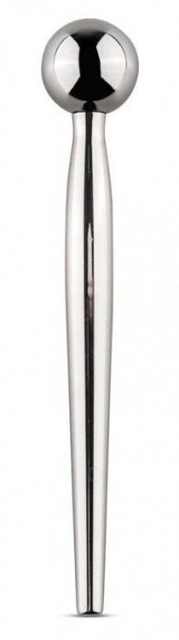 Серебристый уретральный стимулятор Sinner Metal Solid Penis Plug with Ball - 9,5 см. - EDC Wholesale - купить с доставкой в Екатеринбурге