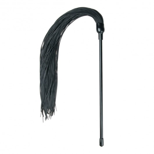 Плеть с черными силиконовыми хвостами Black Silicone Tickler - 45 см. - EDC Wholesale - купить с доставкой в Екатеринбурге