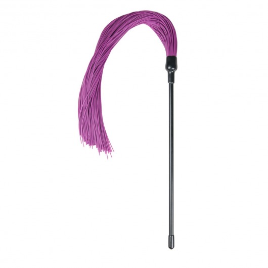 Плеть с фиолетовыми силиконовыми хвостами Purple Silicone Tickler - 45 см. - EDC Wholesale - купить с доставкой в Екатеринбурге