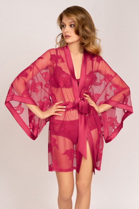 Роскошный халат-кимоно свободного силуэта из французского кружева - Laete купить с доставкой