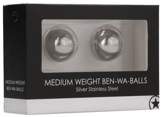 Серебристые вагинальные шарики Medium Weight Ben-Wa Balls - Shots Media BV