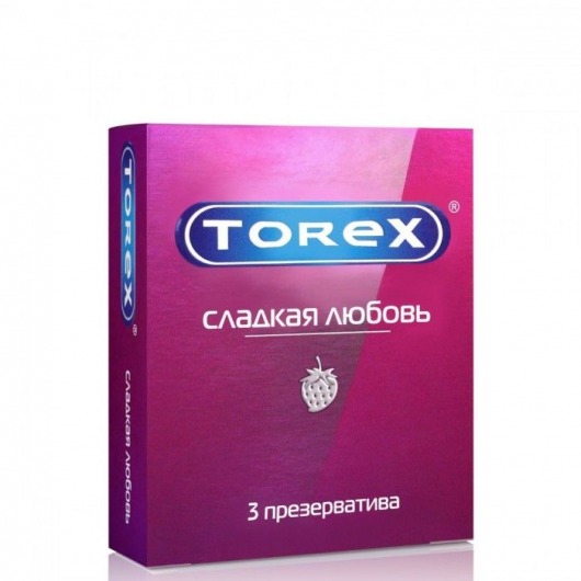 Презервативы Torex  Сладкая любовь  с ароматом клубники - 3 шт. - Torex - купить с доставкой в Екатеринбурге