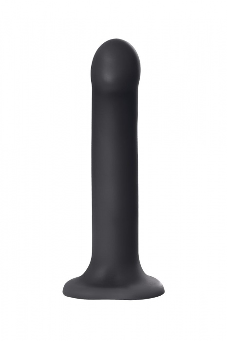 Черный фаллос на присоске Silicone Bendable Dildo L - 19 см. - Strap-on-me - купить с доставкой в Екатеринбурге