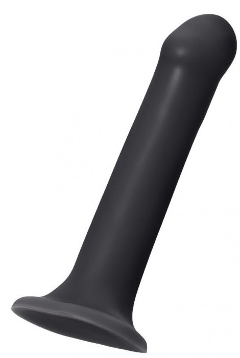 Черный фаллос на присоске Silicone Bendable Dildo XL - 20 см. - Strap-on-me - купить с доставкой в Екатеринбурге