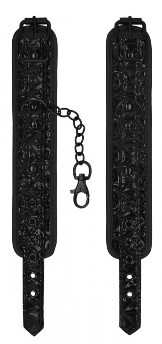 Черные наручники Luxury Hand Cuffs - Shots Media BV - купить с доставкой в Екатеринбурге