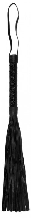 Черная многохвостовая гладкая плеть Luxury Whip - 38,5 см. - Shots Media BV - купить с доставкой в Екатеринбурге