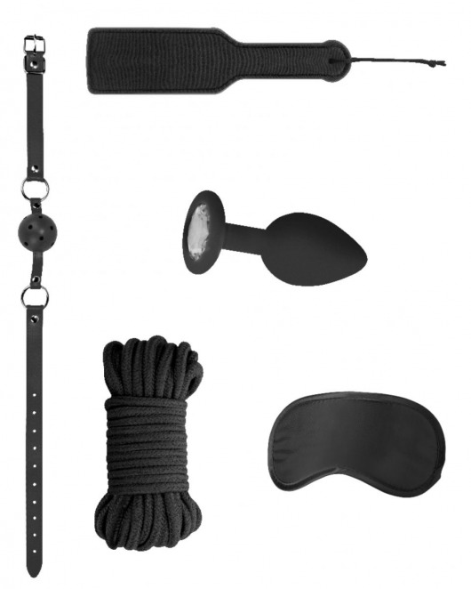 Черный игровой набор Introductory Bondage Kit №5 - Shots Media BV - купить с доставкой в Екатеринбурге