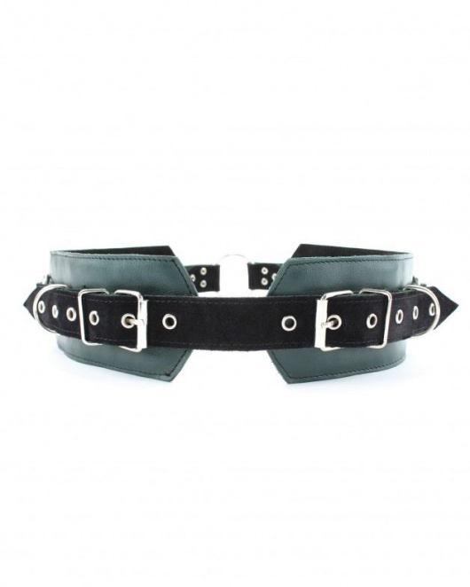 Изумрудный пояс Ladys Arsenal с колечками для крепления - БДСМ Арсенал - купить с доставкой в Екатеринбурге