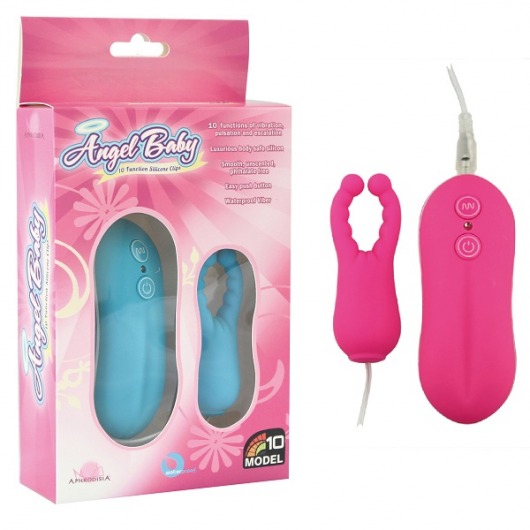 Розовый вибростимулятор с усиками Angel Baby NIpple Cock clips - Howells - в Екатеринбурге купить с доставкой