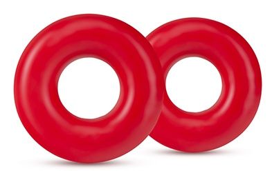 Набор из 2 красных эрекционных колец DONUT RINGS OVERSIZED - Blush Novelties - в Екатеринбурге купить с доставкой