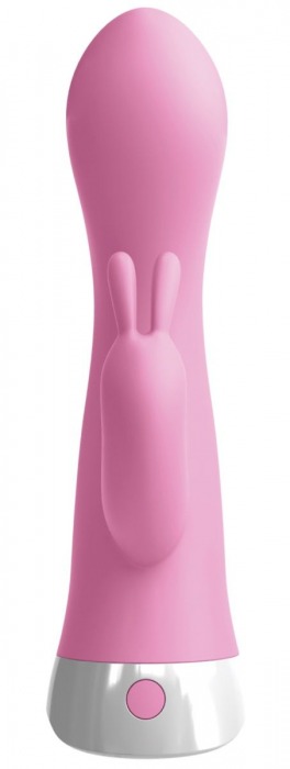 Розовый вибратор-кролик со съемной присоской Wall Banger Rabbit - 19,9 см. - Pipedream