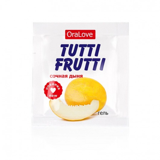 Пробник гель-смазки Tutti-frutti со вкусом сочной дыни - 4 гр. - Биоритм - купить с доставкой в Екатеринбурге
