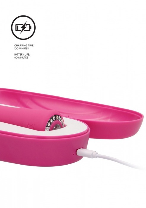 Розовый вибромассажер-кролик Lux - 20 см. - Shots Media BV