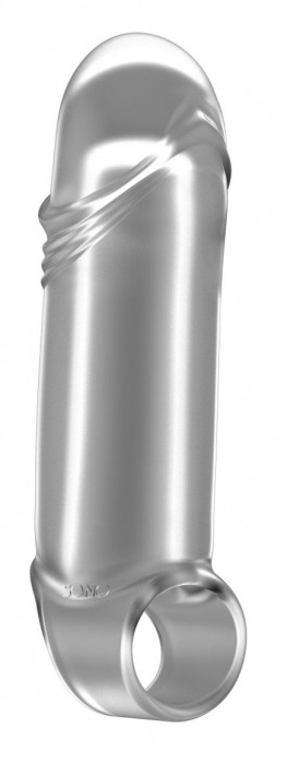 Прозрачная увеличивающая насадка с кольцом N35 Stretchy Thick Penis - 15,2 см. - Shots Media BV - в Екатеринбурге купить с доставкой