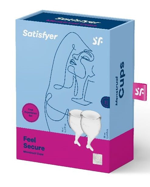 Набор прозрачных менструальных чаш Feel secure Menstrual Cup - Satisfyer - купить с доставкой в Екатеринбурге