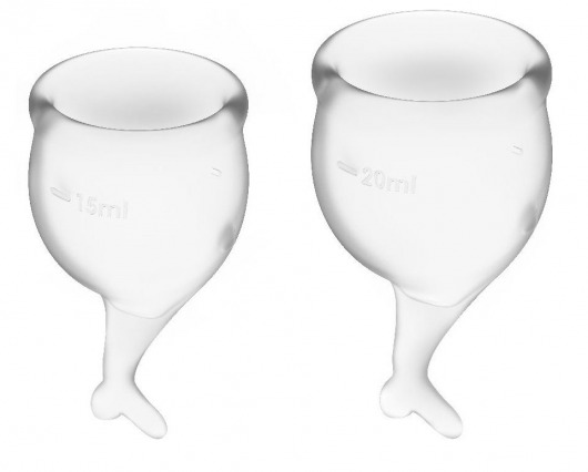 Набор прозрачных менструальных чаш Feel secure Menstrual Cup - Satisfyer - купить с доставкой в Екатеринбурге