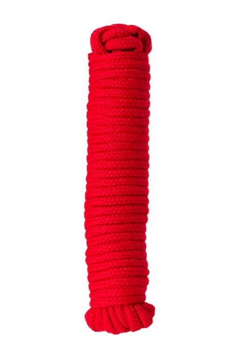 Красная текстильная веревка для бондажа - 1 м. - Штучки-дрючки - купить с доставкой в Екатеринбурге