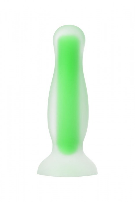 Зеленая, светящаяся в темноте анальная втулка Victor Glow - 10 см. - ToyFa