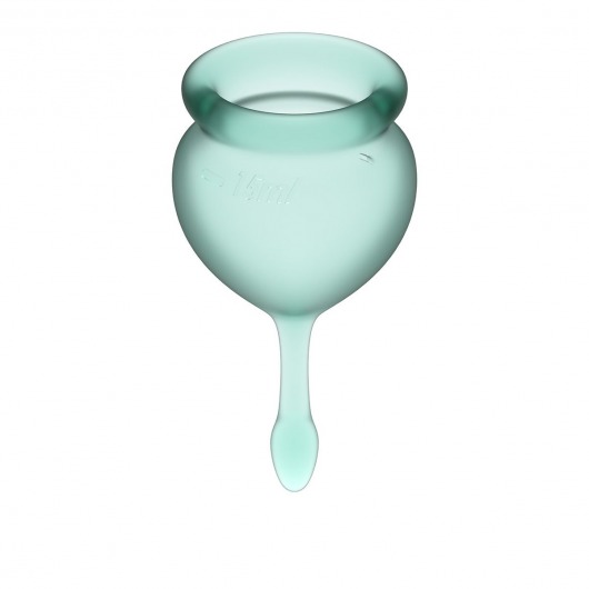 Набор темно-зеленых менструальных чаш Feel good Menstrual Cup - Satisfyer - купить с доставкой в Екатеринбурге