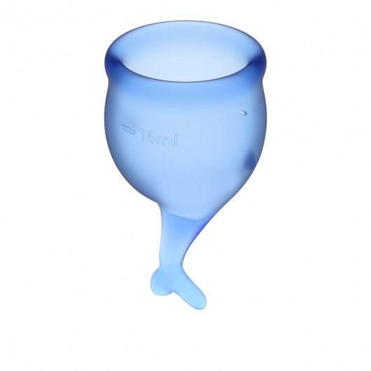 Набор синих менструальных чаш Feel secure Menstrual Cup - Satisfyer - купить с доставкой в Екатеринбурге