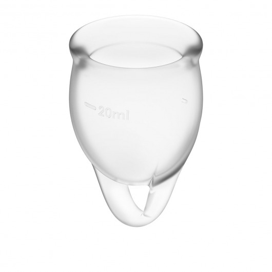 Набор прозрачных менструальных чаш Feel confident Menstrual Cup - Satisfyer - купить с доставкой в Екатеринбурге